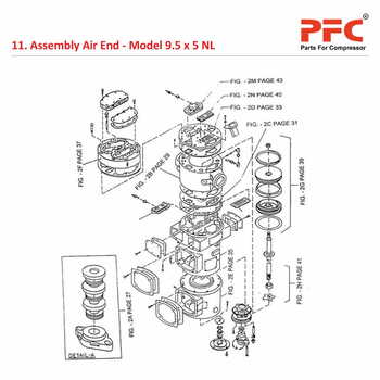 Air End IR 9 1/2 x 5 ESV NL Air Compressor Parts