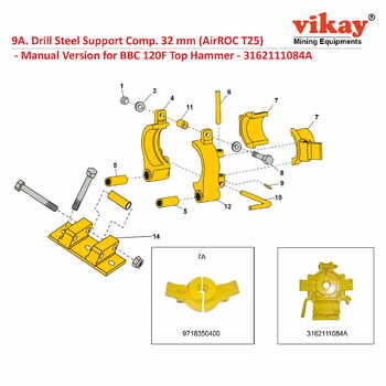 Drill Steel Support Comp. (32 mm) 3162111084A Replacement