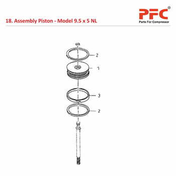 Piston IR 9 1/2 x 5 ESV NL Air Compressor Parts