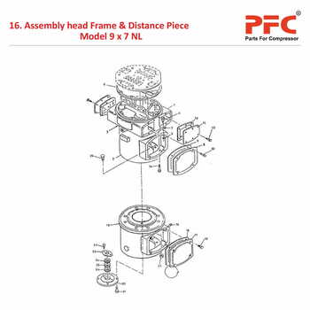 Head Frame IR 9 x 7 ESV NL Air Compressor Parts