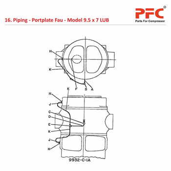 Piping-Portplate Fau IR 9 1/2 x 7 ESV LUB Parts