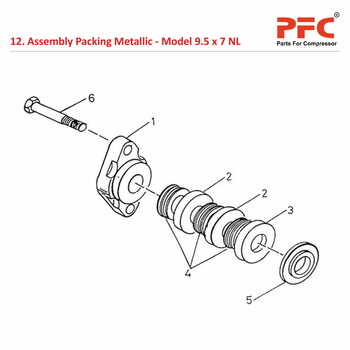 Packing Metallic IR 9 1/2 x 7 ESV NL Compressor Parts