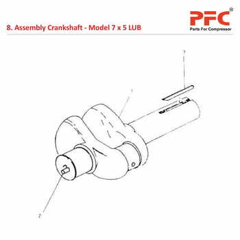 Crankshaft IR 7 x 5 ESV LUB Air Compressor Parts